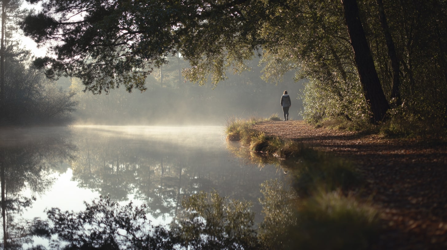 Moment quotidien de silence en pleine nature pour se recentrer sur soi